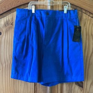 Men’s Bill Robin Son royal blue pleated front shorts size 34 - NWT